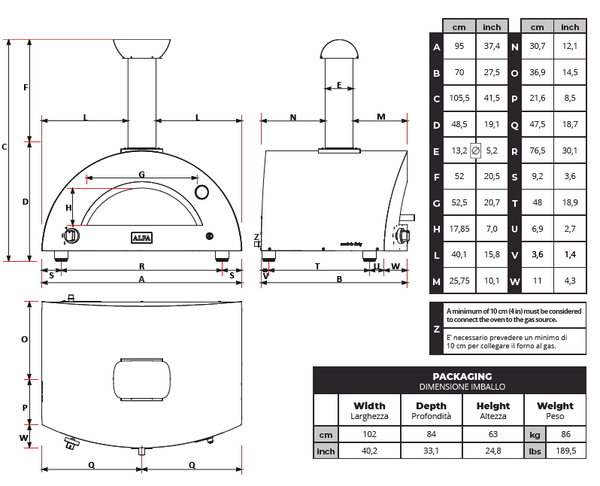 ALFA Forni Moderno 3 Pizze